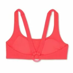 Juniors' Textured Ring Back Bralette Bikini Top - Xhilaration™ Neon Pink -Swimsuits Popular Store unnamed file 4454