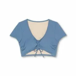 Women's Tunnel Front Sleeve Bikini Top - Kona Sol™ Mudstone Blue -Swimsuits Popular Store unnamed file 4464