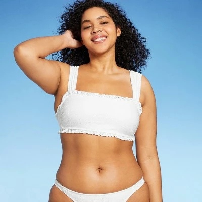 Juniors' Ruffle Eyelet Bralette Bikini Top - Xhilaration™ White 5 Juniors' Ruffle Eyelet Bralette Bikini Top - Xhilaration™ White - Image 3