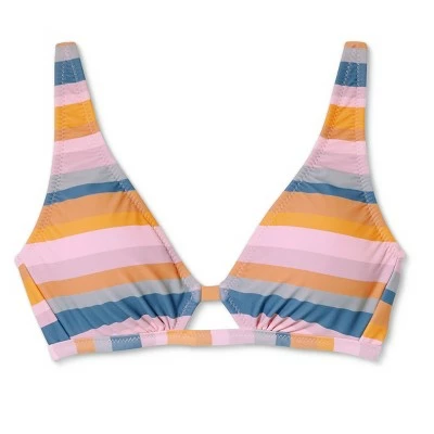 Women's Keyhole Bralette Bikini Top - Shade & Shore™ Multi Stripe 7 Women's Keyhole Bralette Bikini Top - Shade & Shore™ Multi Stripe - Image 5