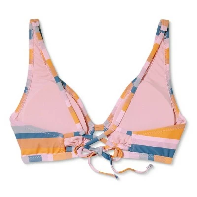 Women's Keyhole Bralette Bikini Top - Shade & Shore™ Multi Stripe 8 Women's Keyhole Bralette Bikini Top - Shade & Shore™ Multi Stripe - Image 6