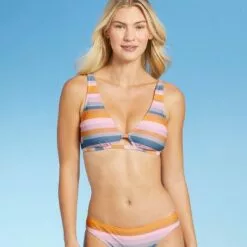 Women's Keyhole Bralette Bikini Top - Shade & Shore™ Multi Stripe 20 Women's Keyhole Bralette Bikini Top - Shade & Shore™ Multi Stripe -Swimsuits Popular Store unnamed file 4495