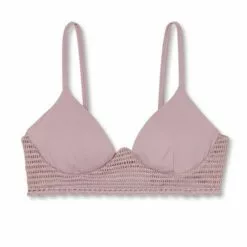 Women's Longline Crochet Detail Bikini Top - Shade & Shore™ Mauve -Swimsuits Popular Store unnamed file 4505