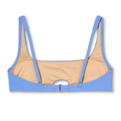 Women's Ribbed Keyhole Bralette Bikini Top - Shade & Shore™ Periwinkle 8 Women's Ribbed Keyhole Bralette Bikini Top - Shade & Shore™ Periwinkle - Image 6