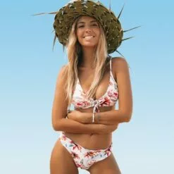 Women's Floral And Striped Reversible Bikini - Cupshe -Swimsuits Popular Store unnamed file 455