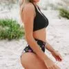 Women's Black Floral Halter High Waisted Bikini - Cupshe -Swimsuits Popular Store unnamed file 465