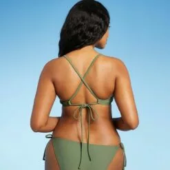 Juniors' Crochet Bralette Bikini Top - Xhilaration™ Sage Green -Swimsuits Popular Store unnamed file 4662