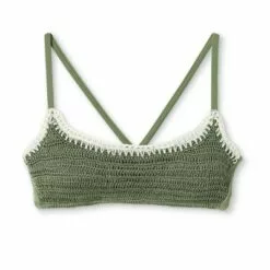 Juniors' Crochet Bralette Bikini Top - Xhilaration™ Sage Green -Swimsuits Popular Store unnamed file 4663