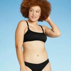 Juniors' Ribbed Knotted Strap Bralette Bikini Top - Xhilaration™ Cherry Red -Swimsuits Popular Store unnamed file 4673