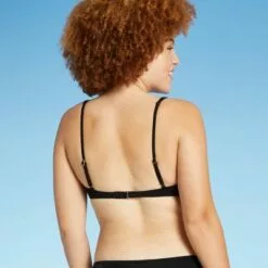 Juniors' Ribbed Knotted Strap Bralette Bikini Top - Xhilaration™ Cherry Red -Swimsuits Popular Store unnamed file 4674