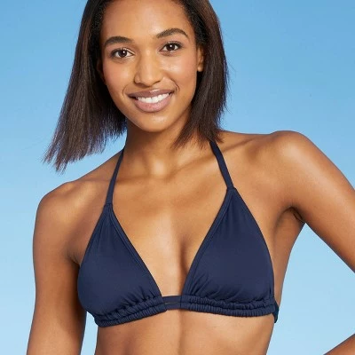 Women's Double Strap Bralette Bikini Top - Kona Sol™ Oxford Blue 4 Women's Double Strap Bralette Bikini Top - Kona Sol™ Oxford Blue - Image 2