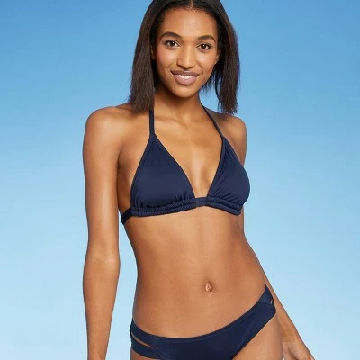 Women's Double Strap Bralette Bikini Top - Kona Sol™ Oxford Blue 12 Women's Double Strap Bralette Bikini Top - Kona Sol™ Oxford Blue - Image 10