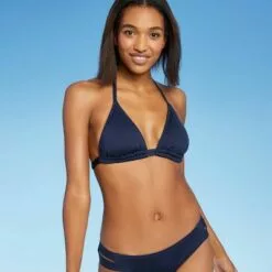 Women's Double Strap Bralette Bikini Top - Kona Sol™ Oxford Blue 24 Women's Double Strap Bralette Bikini Top - Kona Sol™ Oxford Blue -Swimsuits Popular Store unnamed file 4756