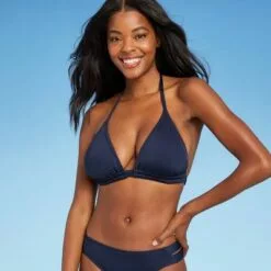 Women's Double Strap Bralette Bikini Top - Kona Sol™ Oxford Blue 25 Women's Double Strap Bralette Bikini Top - Kona Sol™ Oxford Blue -Swimsuits Popular Store unnamed file 4757