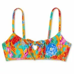 Juniors' Tunneled Tie-Front Bralette Bikini Top - Xhilaration™ Multi Floral Print 18 Juniors' Tunneled Tie-Front Bralette Bikini Top - Xhilaration™ Multi Floral Print -Swimsuits Popular Store unnamed file 4762