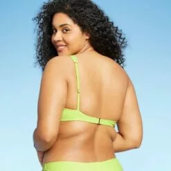 Juniors' Cut Out One Shoulder Bikini Top - Xhilaration™ Light Green -Swimsuits Popular Store unnamed file 4773