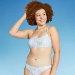 Juniors' Bralette Bikini Top - Xhilaration™ Blue Tie-Dye -Swimsuits Popular Store unnamed file 4784