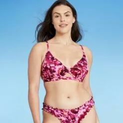 Women's Cut Out Bralette Bikini Top - Shade & Shore™ Pink Tie-Dye 21 Women's Cut Out Bralette Bikini Top - Shade & Shore™ Pink Tie-Dye -Swimsuits Popular Store unnamed file 4796