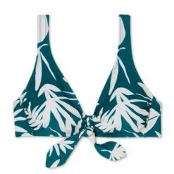 Juniors' Ribbed Tie-Front Longline Bralette Bikini Top - Xhilaration™ Teal Green Tropical Print 18 Juniors' Ribbed Tie-Front Longline Bralette Bikini Top - Xhilaration™ Teal Green Tropical Print -Swimsuits Popular Store unnamed file 4959