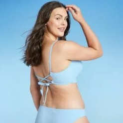 Women's Lightly Lined Longline Twist-Front Bikini Top - Shade & Shore™ Light Blue 29 Women's Lightly Lined Longline Twist-Front Bikini Top - Shade & Shore™ Light Blue -Swimsuits Popular Store unnamed file 4977