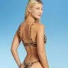Women's Pleated Front Bralette Bikini Top - Shade & Shore™ Brown Animal Print -Swimsuits Popular Store unnamed file 5090