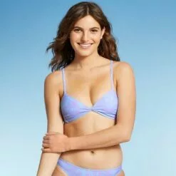 Juniors' Twist-Front Bralette Bikini Top - Xhilaration™ Multi Butterfly Print -Swimsuits Popular Store unnamed file 5136