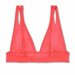 Women's Cut Out Detail Ribbed Longline Triangle Bikini Top - Shade & Shore™ Coral -Swimsuits Popular Store unnamed file 5179