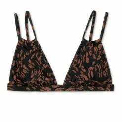 Women's Double Tunnel Triangle Bikini Top - Shade & Shore™ Black Animal Print -Swimsuits Popular Store unnamed file 5201