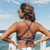 Women's Navy Bikini Top Swimsuit Twist Crisscross Lace Up Bathing Suit-Cupshe 1 Women's Navy Bikini Top Swimsuit Twist Crisscross Lace Up Bathing Suit-Cupshe -Swimsuits Popular Store unnamed file 5237