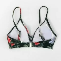 Women's Floral Bikini Top Swimsuit Sexy Hollow Out V Neck Bathing Suit-Cupshe