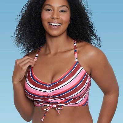 Women's Slimming Control Cinch-Front Crossback Bikini Top - Beach Betty by Miracle Brands White 9 Women's Slimming Control Cinch-Front Crossback Bikini Top - Beach Betty by Miracle Brands White - Image 7