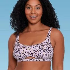 Women's Slimming Control Cut Out Bikini Top - Beach Betty by Miracle Brands Blue -Swimsuits Popular Store unnamed file 5274