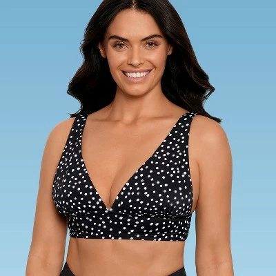 Women's Slimming Control Plunge V-Neck Bikini Top - Beach Betty by Miracle Brands Black 5 Women's Slimming Control Plunge V-Neck Bikini Top - Beach Betty by Miracle Brands Black - Image 3