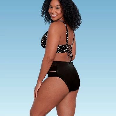 Women's Slimming Control Plunge V-Neck Bikini Top - Beach Betty by Miracle Brands Black 6 Women's Slimming Control Plunge V-Neck Bikini Top - Beach Betty by Miracle Brands Black - Image 4