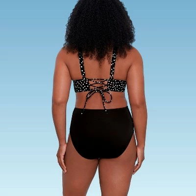 Women's Slimming Control Plunge V-Neck Bikini Top - Beach Betty by Miracle Brands Black 8 Women's Slimming Control Plunge V-Neck Bikini Top - Beach Betty by Miracle Brands Black - Image 6