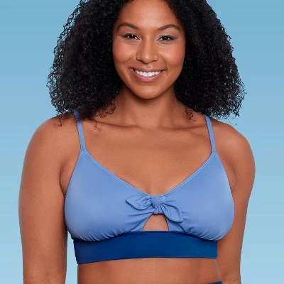 Women's Slimming Control Tie-Front Bikini Top - Beach Betty by Miracle Brands Blue 9 Women's Slimming Control Tie-Front Bikini Top - Beach Betty by Miracle Brands Blue - Image 7