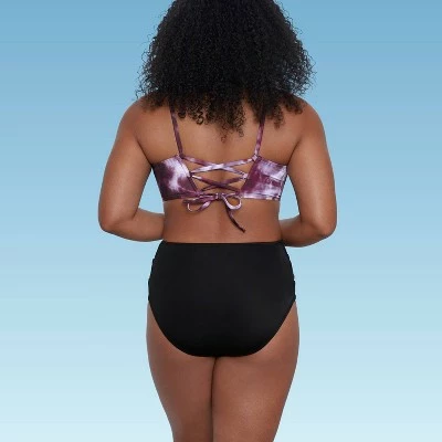 Women's Slimming Control High Neck Lace-Up Back Bikini Top - Beach Betty by Miracle Brands Purple 7 Women's Slimming Control High Neck Lace-Up Back Bikini Top - Beach Betty by Miracle Brands Purple - Image 5
