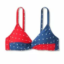 Women's Twist-Front Bikini Top - Sea Angel Red -Swimsuits Popular Store unnamed file 5304