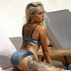 Women's Silvery Gray Velvet Twist Front Bikini - Cupshe