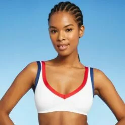 Women's Blocked Trim Ribbed Bikini Top - Sea Angel White 14 Women's Blocked Trim Ribbed Bikini Top - Sea Angel White -Swimsuits Popular Store unnamed file 5312