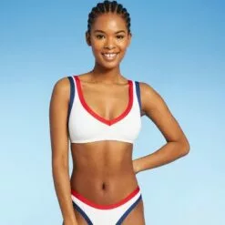 Women's Blocked Trim Ribbed Bikini Top - Sea Angel White 21 Women's Blocked Trim Ribbed Bikini Top - Sea Angel White -Swimsuits Popular Store unnamed file 5319