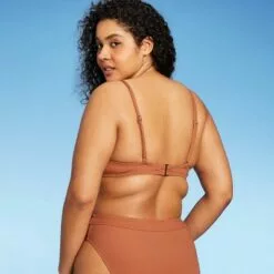 Women's Underwire Ribbed Textured Bikini Top - Sea Angel Orange 16 Women's Underwire Ribbed Textured Bikini Top - Sea Angel Orange -Swimsuits Popular Store unnamed file 5325