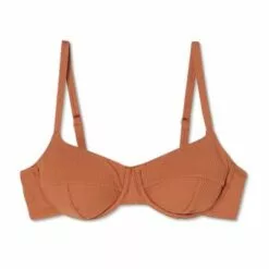Women's Underwire Ribbed Textured Bikini Top - Sea Angel Orange 17 Women's Underwire Ribbed Textured Bikini Top - Sea Angel Orange -Swimsuits Popular Store unnamed file 5326