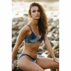 Women's Silvery Gray Velvet Twist Front Bikini - Cupshe -Swimsuits Popular Store unnamed file 533