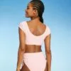 Women's Off the Shoulder Pucker Textured Top - Sea Angel Light Pink 2 Women's Off the Shoulder Pucker Textured Top - Sea Angel Light Pink -Swimsuits Popular Store unnamed file 5344