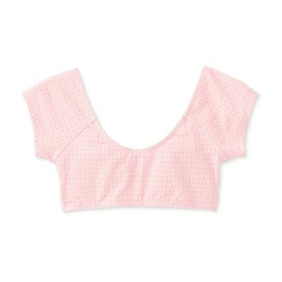 Women's Off the Shoulder Pucker Textured Top - Sea Angel Light Pink 8 Women's Off the Shoulder Pucker Textured Top - Sea Angel Light Pink - Image 6