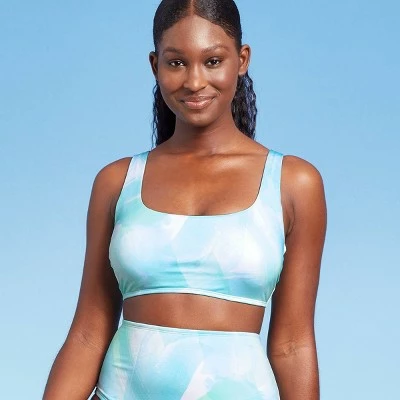 Women's Scoop Neck Bralette Bikini Top - Kona Sol™ Blue 5 Women's Scoop Neck Bralette Bikini Top - Kona Sol™ Blue - Image 3