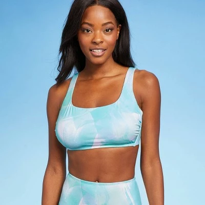 Women's Scoop Neck Bralette Bikini Top - Kona Sol™ Blue 14 Women's Scoop Neck Bralette Bikini Top - Kona Sol™ Blue - Image 12
