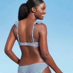 Women's Ruffle Tie-Front Bikini Top - Kona Sol™ Blue -Swimsuits Popular Store unnamed file 5370