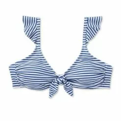 Women's Ruffle Tie-Front Bikini Top - Kona Sol™ Blue -Swimsuits Popular Store unnamed file 5371